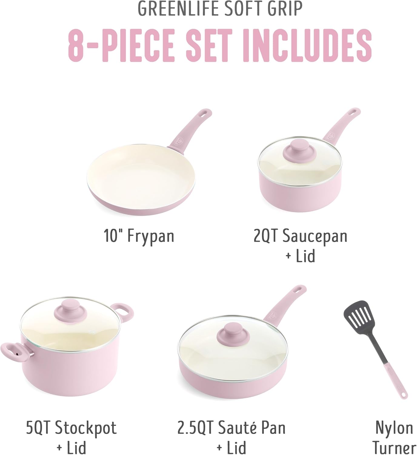 GreenLife Soft Grip 8 Piece Cookware Set - Gallery 16