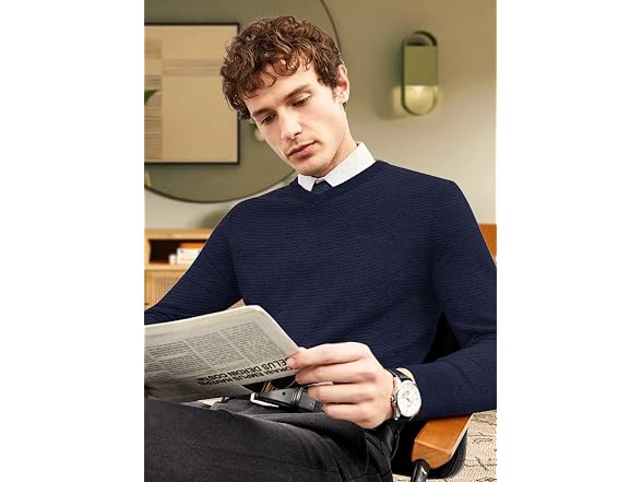 Altairega Men (L) Pure Cotton Long Sleeve V Shirt