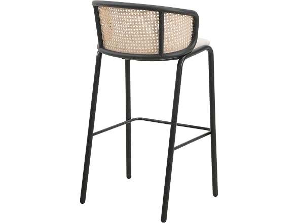 Leisuremod Ervilla Bar Stool w/Black Steel