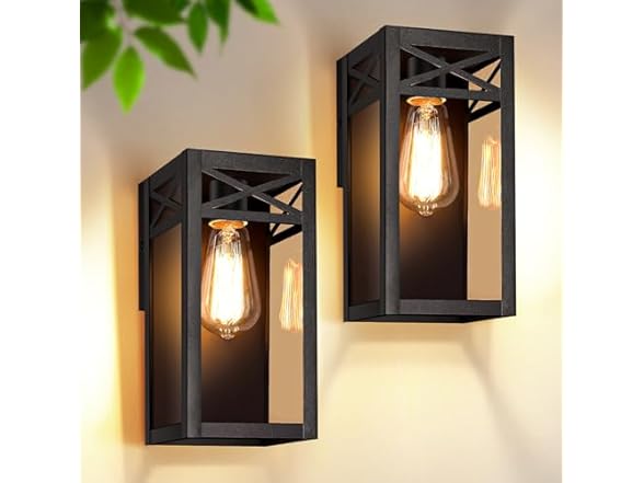 VerRon 2Pk 9.6" Outdoor Wall Light Fixture