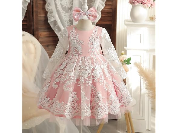 Nnjxd (12-18 Months) Flower Girl Lace Dress