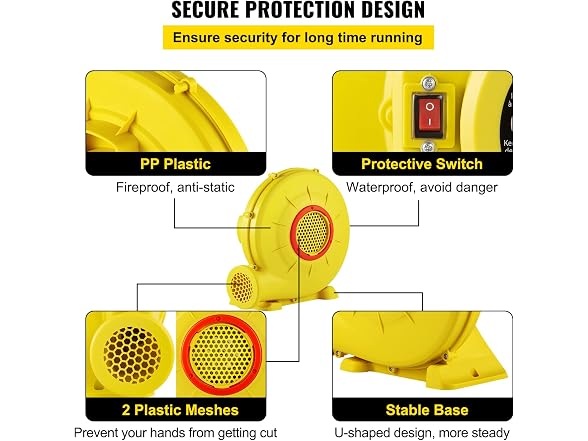 Air Blower, 450W 0.6HP Inflatable Blower