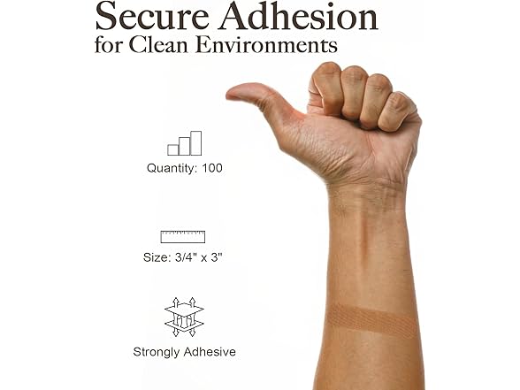 Brown Bandages 3/4x3" 100ct