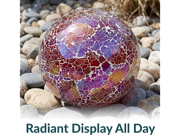 Sunnydaze 10" Pearl Pink Crackled Globe