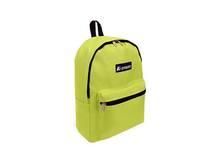 Everest Luggage Basic Backpack, Lime, Medium