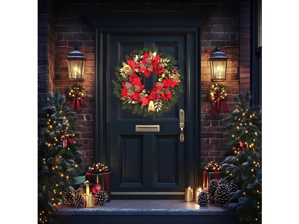TISEMENT Christmas Wreaths for Front Door