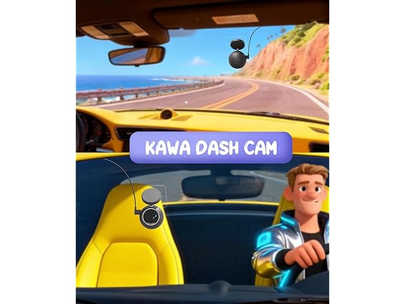 KAWA Dash Cam 2K with Voice Control