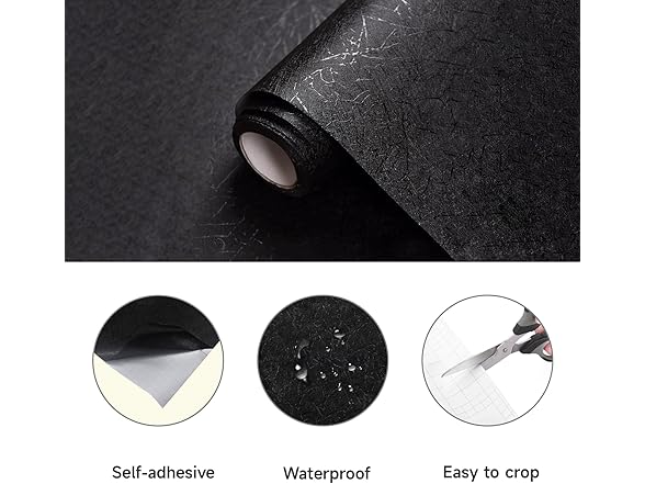 Black Peel and Stick Wallpaper