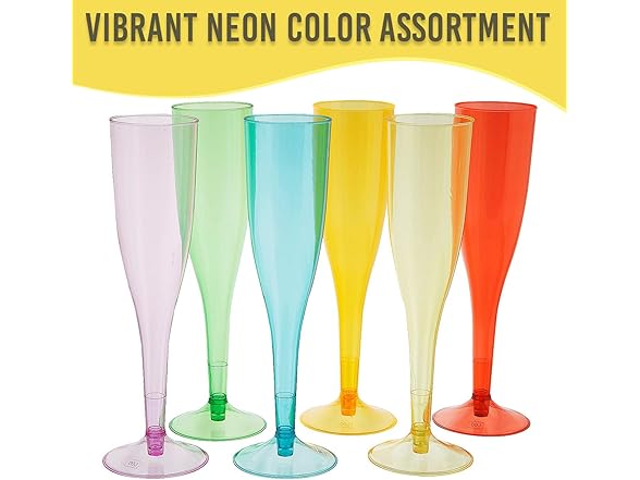 Fun Express 8 1/4 6 oz. Bright Colors Plastic Flutes
