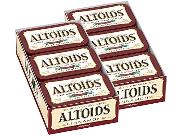 12PK ALTOIDS Classic Cinnamon, 1.76 oz Tin