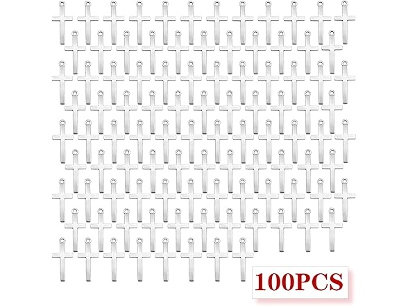 BronaGrand Silver Cross Crucifix Charms