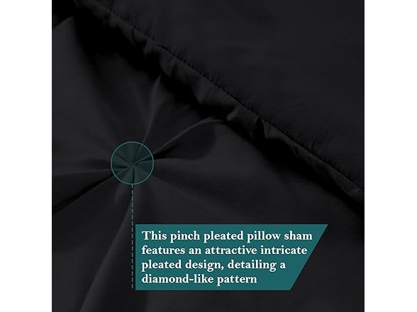 beddingstar Standard Pillow Shams-Black