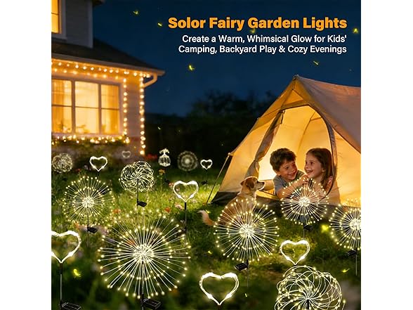 SEEWELUMI Solar Garden Outdoor Lights