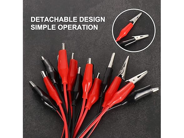 5 Groups 1M Test Leads Set with Alligator Clips