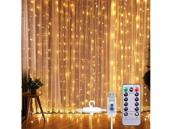 Generic Christmas-47 9.8ft x 9.8ft Curtain Lights