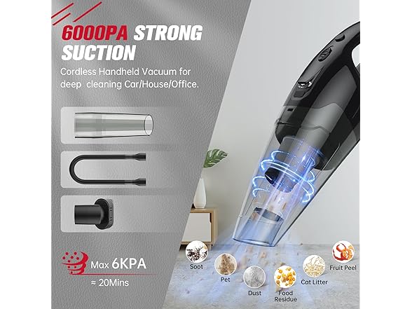 IMINSO Handheld Vacuum Cordless with 9000PA