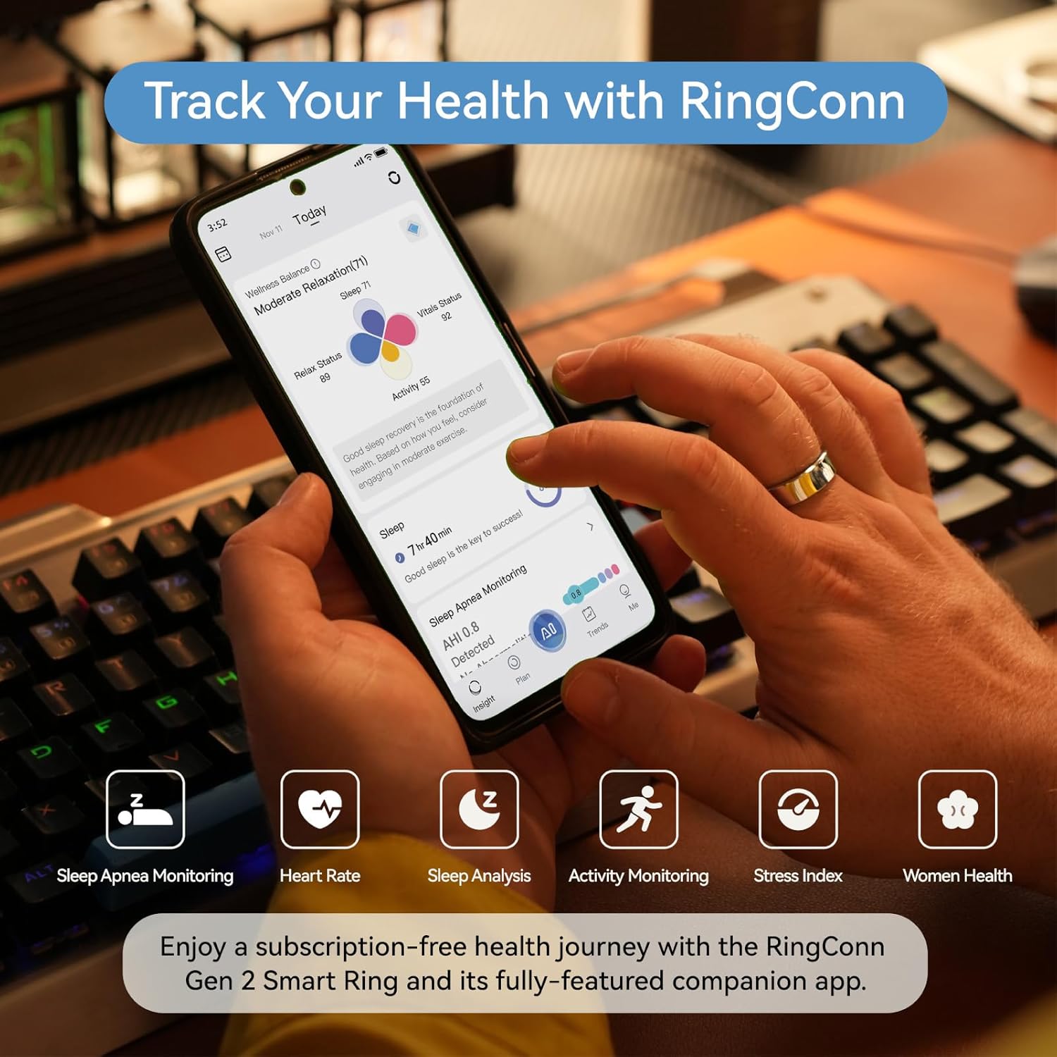 RingConn Gen 2 Smart Ring (Open Box) - Gallery 15