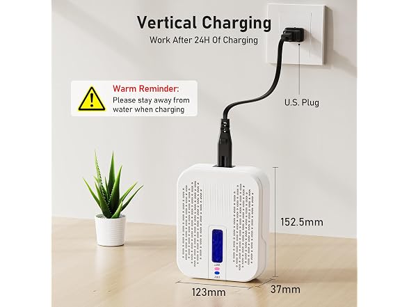 ATKMAYI Rechargeable Small Dehumidifier