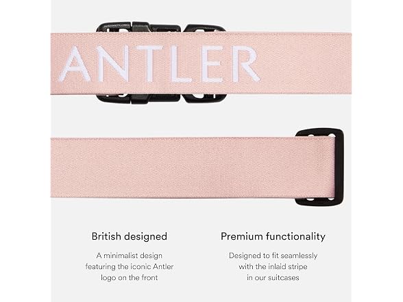 ANTLER Luggage Strap Moorland Pink 67"