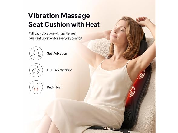 comrelax Heat & Cool Chair Massager Pad
