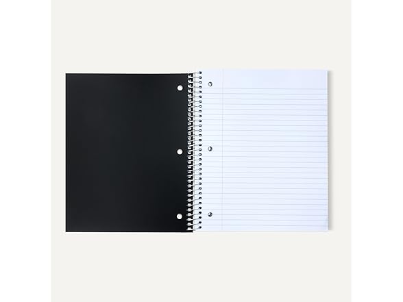 Amazon Basics 3-Subject Notebook Blk 2pk