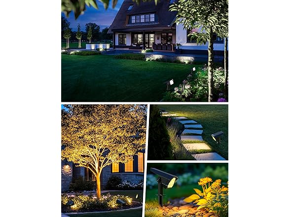 Brightown 4Pack Solar Spot Lights Outdoor