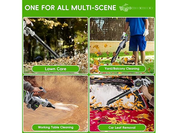 PATODOR Cordless Leaf Blower Grey