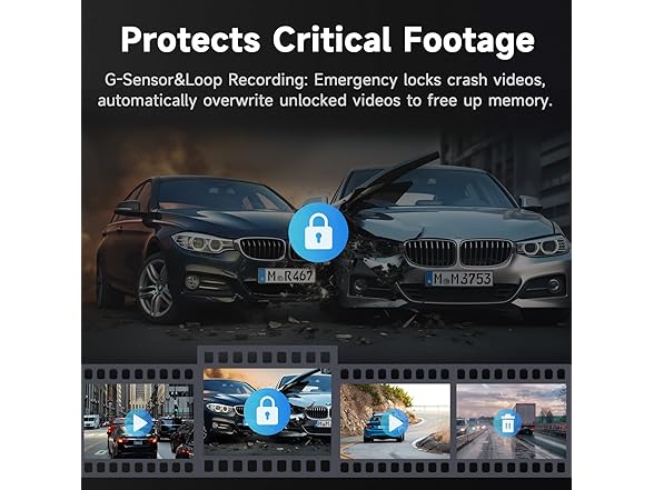S70 Dash Cam Front and Rear | 2.5K Dual Dash
