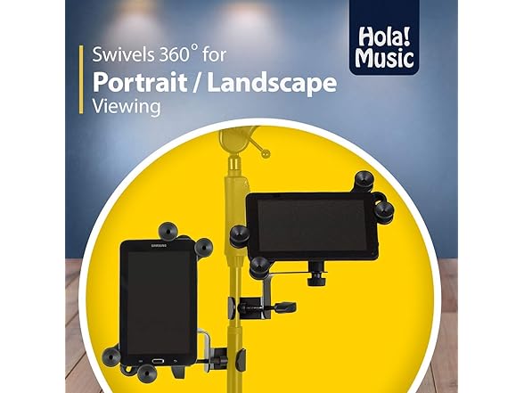 Hola! Music Mic Stand Tablet Smartphone Holder Mount