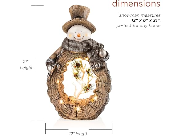 Alpine Corporation 21" H Snowman Statue