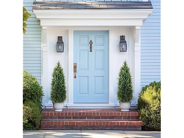 Set of 2 4FT Artificial Cedar Topiary Trees