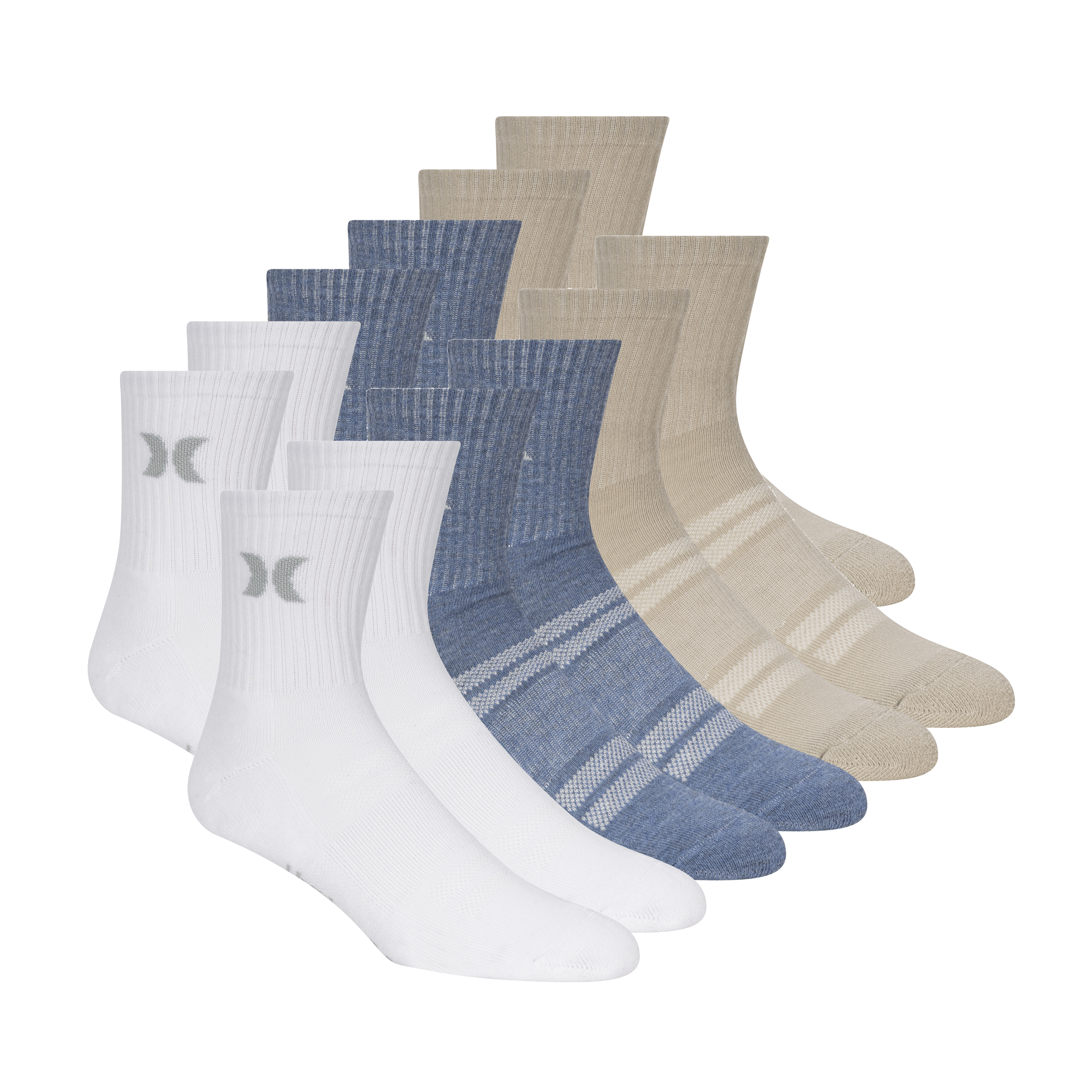Hurley Men's 12-Pairs High Quarter Crew Socks - Gallery 15
