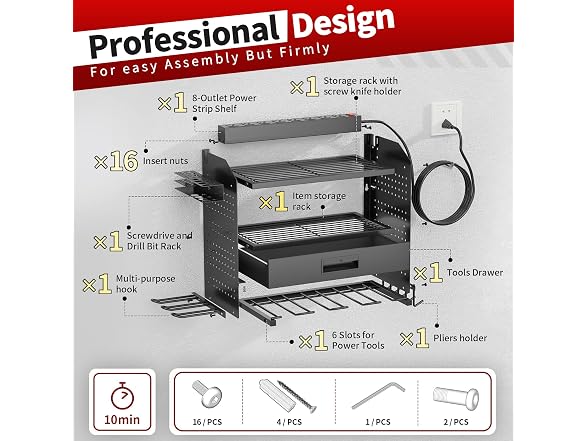 SEENWUUN Power Tool Organizer Mount