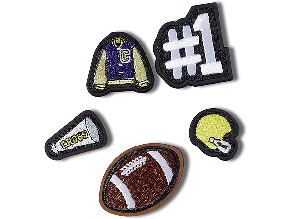 Crocs Jibbitz Football Varsity 5-Pack