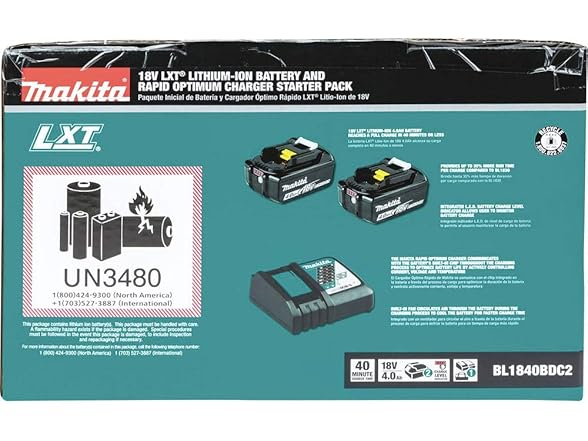 Makita BL1840BDC2 2 Pack Lithium Charger Pack