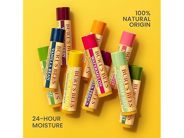 Burts Bees Pomegranate Lip Balm 4 Tubes 0.15oz