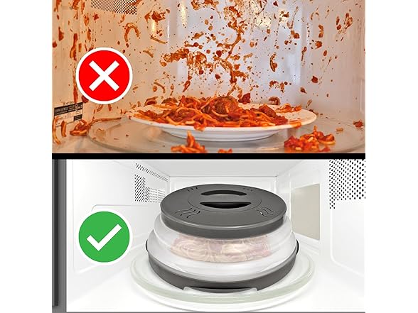 HOVER COVER Magnetic Microwave Splatter Cover 