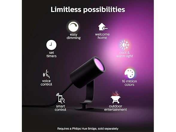 Philips Hue Lily Outdoor Smart LED Spotlight