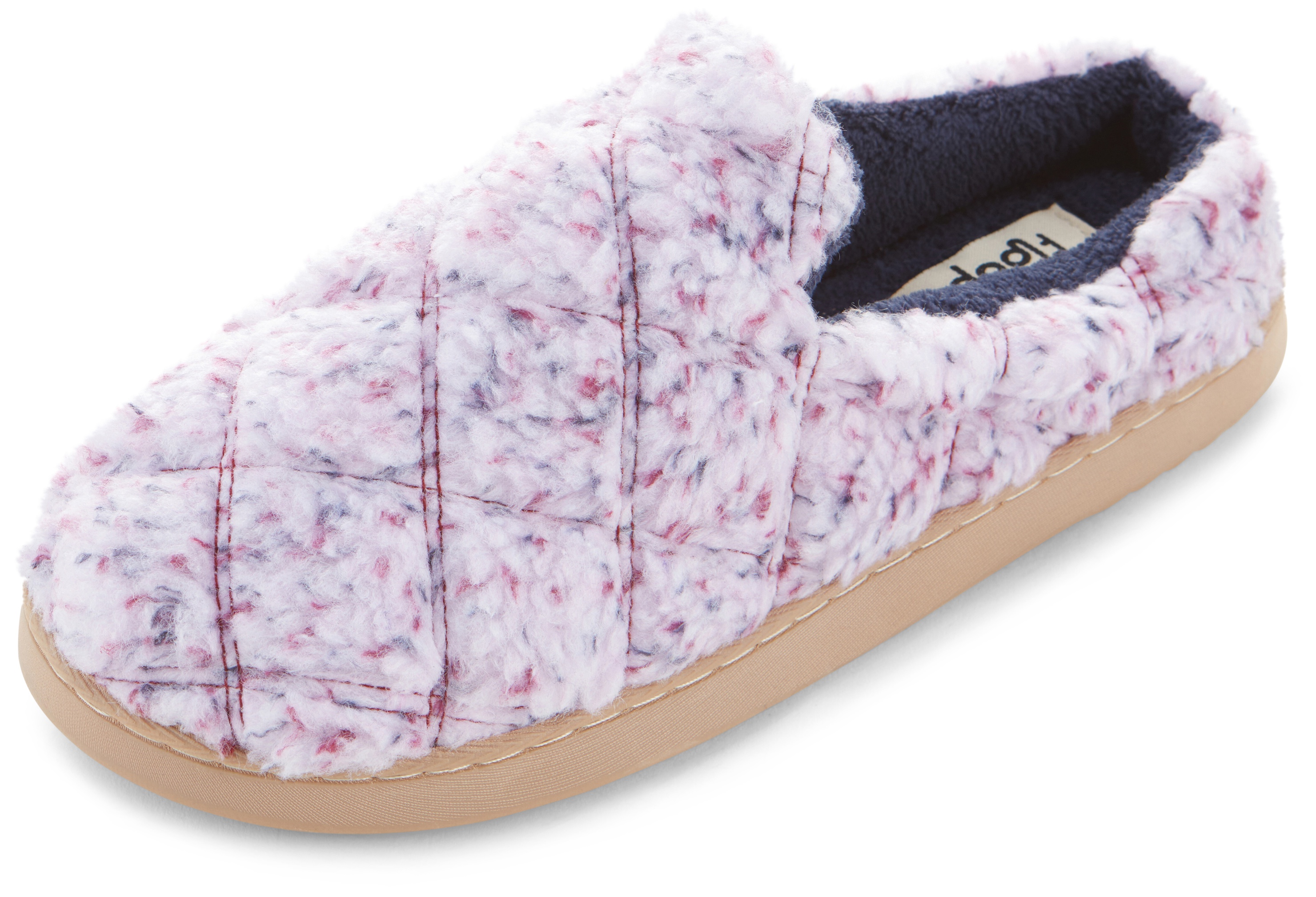Floopi Womens Sherpa Fur Quilted Slippers - Gallery 15