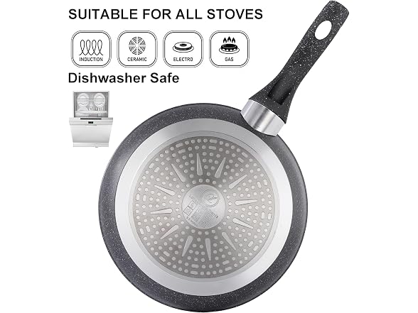 Lorren Home Trends 8" Ceramic Coated Fry Pan