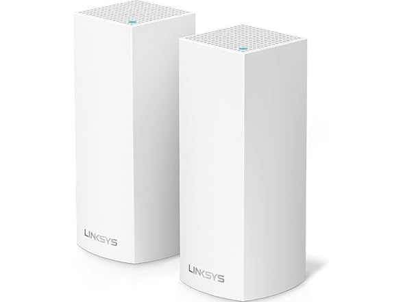 Linksys Velop Intelligent Mesh WiFi Router System: AC2200 Tri-Band, Network for Full-Speed Coverage, Computer Internet Wireless Router for Home (2-Pack) (Renewed) (Open Box)