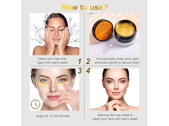 24k Gold Under Eye Patches