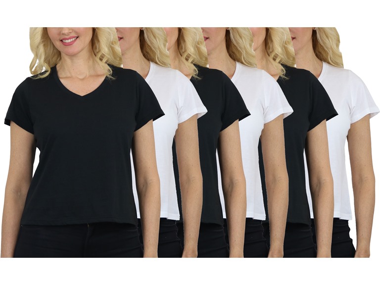 DivaTee WC-----(Women's 6Pack) / JLVT-100 / BK-BK-BK-W