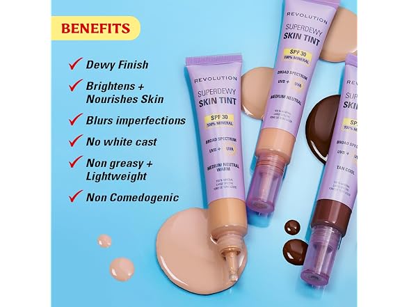 Revolution Superdewy SPF 30 Skin Tint Tan Cool