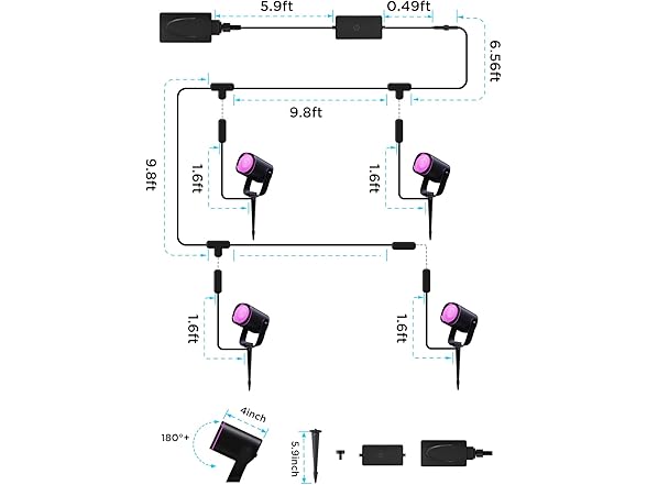 Govee Outdoor Spot Lights 2, IP67 Waterproof Spotlights