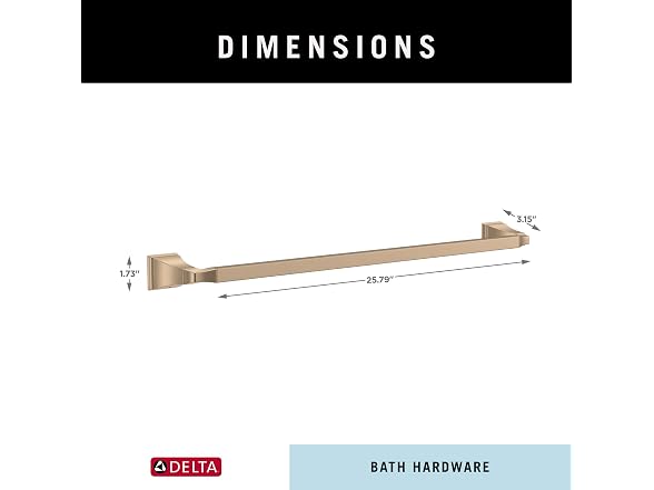 DELTA Dryden 24 In Towel Bar, Champagne