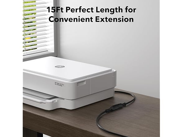 BN-LINK 15 ft Indoor/Outdoor Extension Cord 16/3 SJTW, Blac