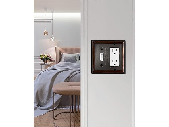 Metal Combo Switch Wall Plate 4-Pack