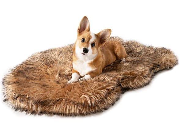Paw Brands PupRug Curve Luxury Faux Fur Orthopedic