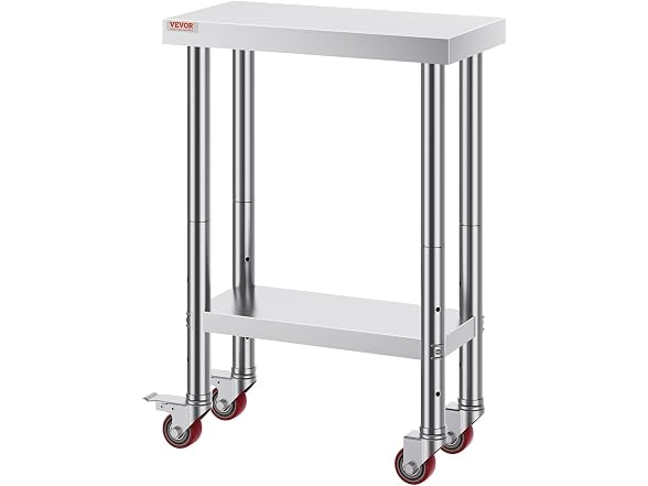 VEVOR Stainless Steel Work Table 12 x